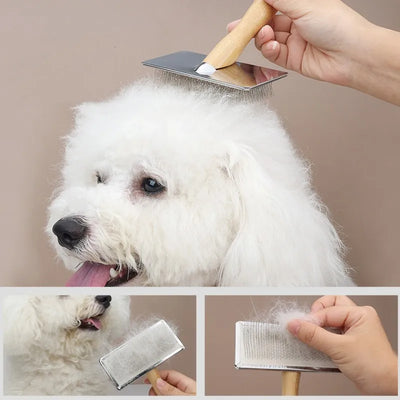 Dog Comb Solid Wood Dog Brush