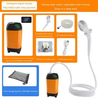 Electric Shower Pump for Backpacking Travel Beach