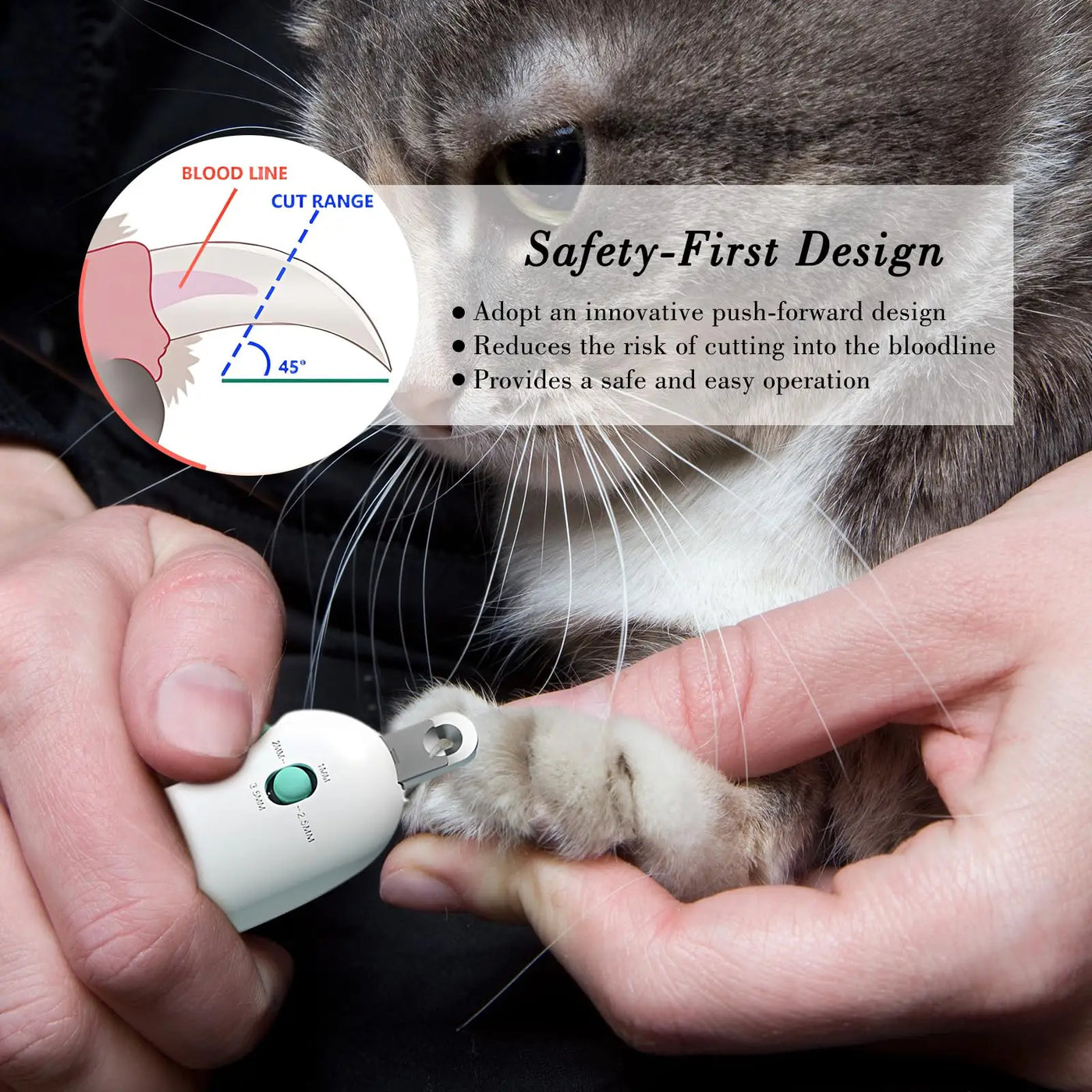 Adjustable Hole Cat Dog Nail Clipper