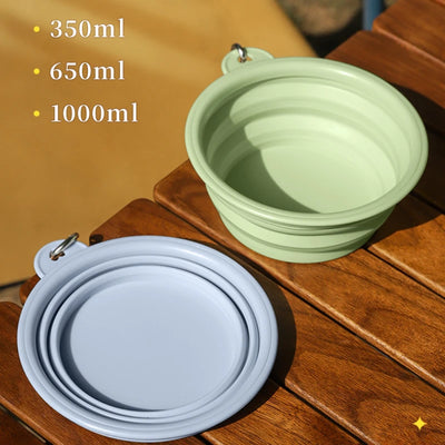 Dog Pet Folding Silicone Bowl