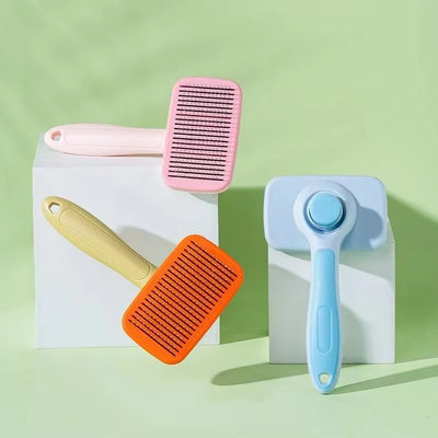 Self Cleaning Dog Brush Comb Pet Grooming Hair Remover Combs Brush Floating Hair Pet Grooming Brush Cat Supplies